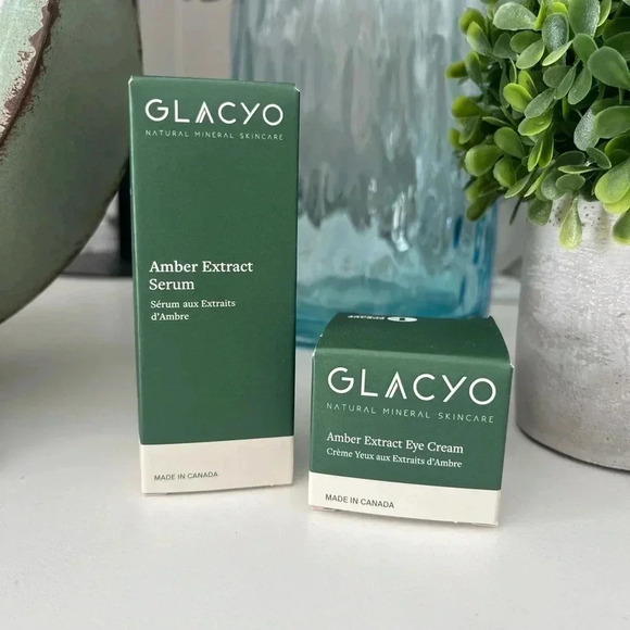 Glacyo Natural Mineral Skincare Amber Extract Serum and Eye  Cream - Picture 2 of 6